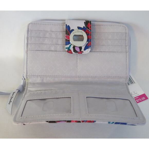 VERA BRADLEY *NWT* Smartphone Wristlet Wallet Vineyard Floral Turnlock Purple - Picture 7 of 12